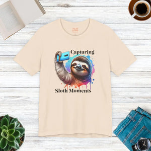 Sloth Selfie Tee Soft Cotton Short Sleeve - Dipaliz - T-shirts