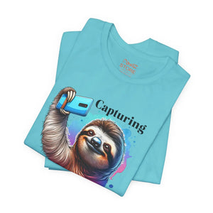 Sloth Selfie Tee Soft Cotton Short Sleeve - Dipaliz - T-shirts