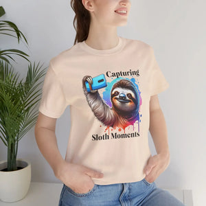 Sloth Selfie Tee Soft Cotton Short Sleeve - Dipaliz - T-shirts