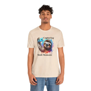 Sloth Selfie Tee Soft Cotton Short Sleeve - Dipaliz - T-shirts