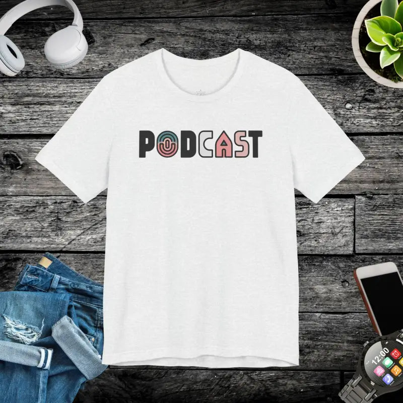 Podcast Unisex Jersey - Ultimate Comfort | Dipaliz - Ash / s - T-shirts