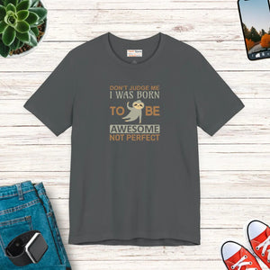 Soft Cotton Short Sleeve Tee - Born to be Awesome - Dipaliz - T-shirts - 3xl