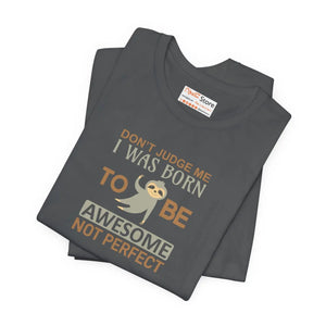 Soft Cotton Short Sleeve Tee - Born to be Awesome - Dipaliz - T-shirts - 3xl