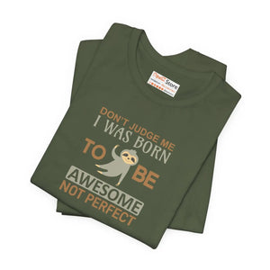 Soft Cotton Short Sleeve Tee - Born to be Awesome - Dipaliz - T-shirts - 3xl