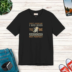Soft Cotton Short Sleeve Tee - Born to be Awesome - Dipaliz - T-shirts - 3xl