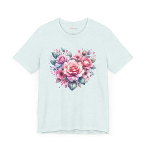 Soft Hearts and Roses Tee - Cotton Short Sleeve - Dipaliz - T-shirts