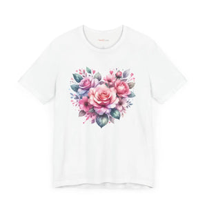 Soft Hearts and Roses Tee - Cotton Short Sleeve - Dipaliz - T-shirts