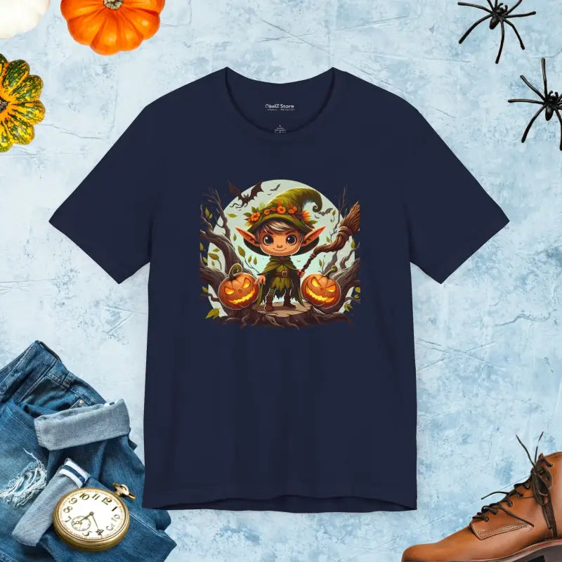 Enchanting Halloween Forest Sprite Unisex Jersey Tee - Navy / s T-shirt