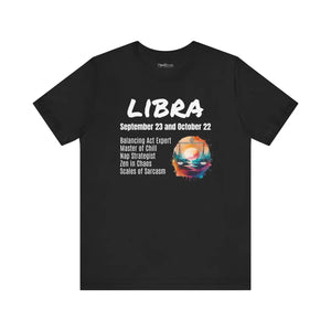 Soft Unisex Libra Tee - Jersey Short Sleeve Cotton - Dipaliz - T-shirts