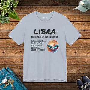 Soft Unisex Libra Tee - Jersey Short Sleeve Cotton - Dipaliz - T-shirts