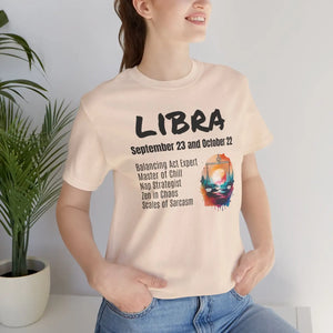Soft Unisex Libra Tee - Jersey Short Sleeve Cotton - Dipaliz - T-shirts
