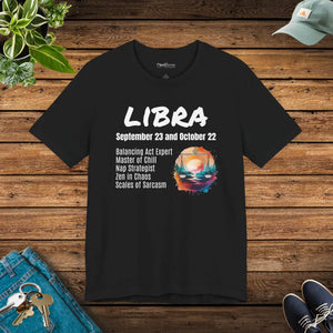 Soft Unisex Libra Tee - Jersey Short Sleeve Cotton - Dipaliz - T-shirts