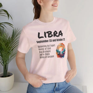 Soft Unisex Libra Tee - Jersey Short Sleeve Cotton - Dipaliz - T-shirts