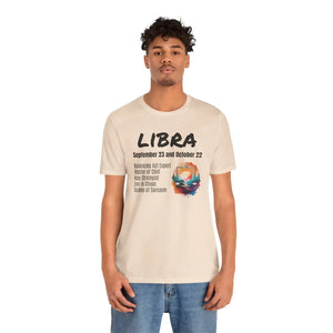 Soft Unisex Libra Tee - Jersey Short Sleeve Cotton - Dipaliz - T-shirts