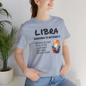 Soft Unisex Libra Tee - Jersey Short Sleeve Cotton - Dipaliz - T-shirts