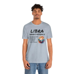 Soft Unisex Libra Tee - Jersey Short Sleeve Cotton - Dipaliz - T-shirts