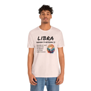 Soft Unisex Libra Tee - Jersey Short Sleeve Cotton - Dipaliz - T-shirts