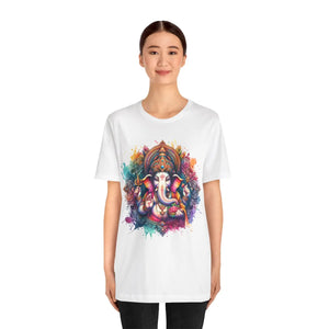 Soft Cotton Ganpati Tee - Mandala Short Sleeve - Dipaliz - T-shirts