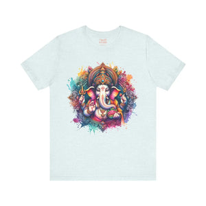 Soft Cotton Ganpati Tee - Mandala Short Sleeve - Dipaliz - T-shirts