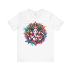Soft Cotton Ganpati Tee - Mandala Short Sleeve - Dipaliz - T-shirts