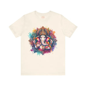 Soft Cotton Ganpati Tee - Mandala Short Sleeve - Dipaliz - T-shirts