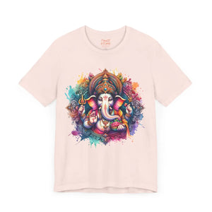 Soft Cotton Ganpati Tee - Mandala Short Sleeve - Dipaliz - T-shirts