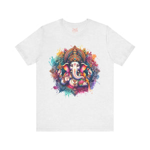 Soft Cotton Ganpati Tee - Mandala Short Sleeve - Dipaliz - T-shirts