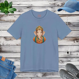 Lord Ganesha Unisex Jersey Short Sleeve Tee - Steel Blue / s - T-shirt