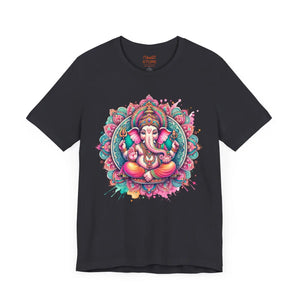 Soft Cotton Mandala Ganesha Short Sleeve Tee - Dipaliz - T-shirts
