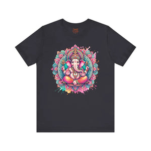 Soft Cotton Mandala Ganesha Short Sleeve Tee - Dipaliz - T-shirts