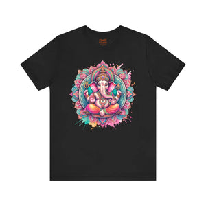 Soft Cotton Mandala Ganesha Short Sleeve Tee - Dipaliz - T-shirts