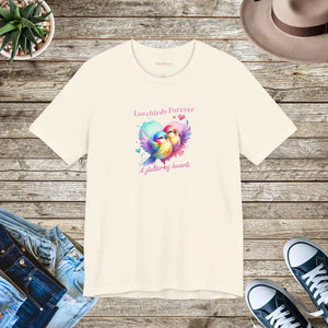 Soft Cotton Short Sleeve Tee - Lovebirds Forever - Dipaliz - T-shirts