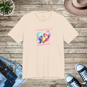Soft Cotton Short Sleeve Tee - Lovebirds Forever - Dipaliz - T-shirts