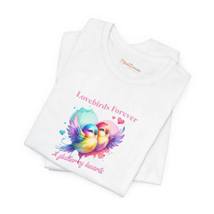 Soft Cotton Short Sleeve Tee - Lovebirds Forever - Dipaliz - T-shirts