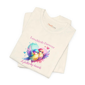 Soft Cotton Short Sleeve Tee - Lovebirds Forever - Dipaliz - T-shirts