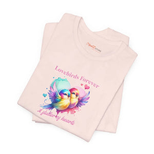 Soft Cotton Short Sleeve Tee - Lovebirds Forever - Dipaliz - T-shirts