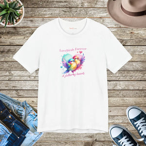 Soft Cotton Short Sleeve Tee - Lovebirds Forever - Dipaliz - T-shirts