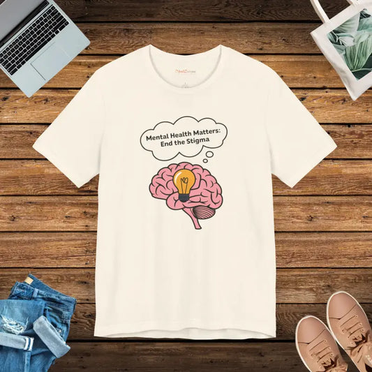 Boldly End Stigma: Mental Health Matters Unisex Tee - Natural / s T-shirt