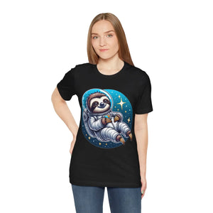 Unisex Sloth Astronaut Jersey Tee - Cotton - Dipaliz - T-shirts
