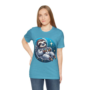 Unisex Sloth Astronaut Jersey Tee - Cotton - Dipaliz - T-shirts