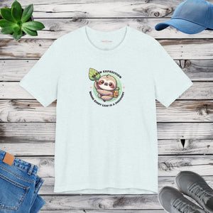 Soft Cotton Short Sleeve Tee - Sloth Expedition - Dipaliz - T-shirts