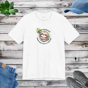 Soft Cotton Short Sleeve Tee - Sloth Expedition - Dipaliz - T-shirts