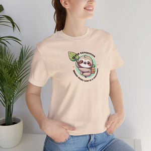 Soft Cotton Short Sleeve Tee - Sloth Expedition - Dipaliz - T-shirts