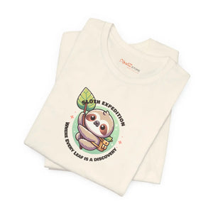 Soft Cotton Short Sleeve Tee - Sloth Expedition - Dipaliz - T-shirts