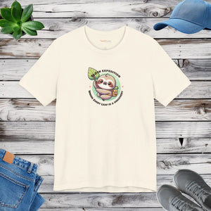 Soft Cotton Short Sleeve Tee - Sloth Expedition - Dipaliz - T-shirts