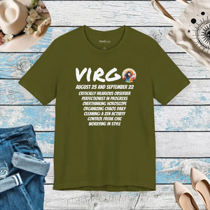 Soft Virgo Short Sleeve Tee - Cotton Zodiac - Dipaliz - T-shirts