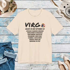 Soft Virgo Short Sleeve Tee - Cotton Zodiac - Dipaliz - T-shirts