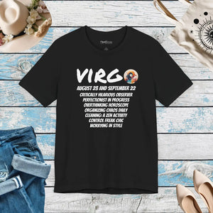 Soft Virgo Short Sleeve Tee - Cotton Zodiac - Dipaliz - T-shirts