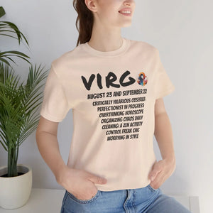 Soft Virgo Short Sleeve Tee - Cotton Zodiac - Dipaliz - T-shirts