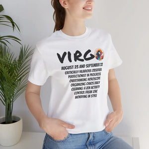 Soft Virgo Short Sleeve Tee - Cotton Zodiac - Dipaliz - T-shirts